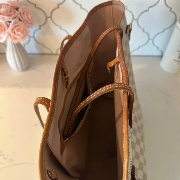 Authentic Louis Vuitton Neverfull MM Damier Azur - Picture 10 of 13